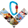 Safety auto Locking Carabiner Karabiner with EN certificate aluminium snap hook camping outdoor mosquetones de escalada de 25kn