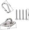 Stainless Steel Accessary Hammock Hooks Heavy Duty with Screw Bolts M8 1000 Lbs Capacity Use for Hammock Chairs