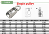 BT-0173 Stainless Steel Pulley M15 Single Wheel Swivel Set Lifting Wheel Tools Durable Wire Rope Pulley