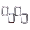 New Style 4.8mmx52mmx36mm Aluminum Alloy Carabiner Square Silver Black Clip Hook Carabiner Keychain Hook Clip