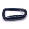 Promotional Keychains Carabiners 5KN Safety D Shape Aluminum Clip Heavy Duty Screw Locking Strap Hook Carabiner Double Locking
