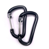Aluminum 5KN Black Laser Logo Wiregate Metal Snap Hook Spring Clamp Hook Karabiner