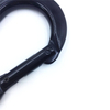 Heavy Duty Locking Carabiner Electroplated Black Spring Hook for Climbing/Bag/Pet Safety