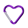 Aluminum Heart Shape Spring Carabinas Key Hook Spring Clip Karabiner Keychain Snap Hook