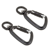 BT-A13301+C Black Classic Aviation Safety Carabiner Clip Breakign Load 4KN for Dog Use Oxdized Dog Leash Swivel Carabiner