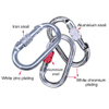 25KN Wholesale Heavy Duty 7075 Aluminium D Shape Flat Safety Snap Hook Custom Climbing 25KN Carabiner