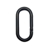 High Quality 40*80MM Steel Snap Hook Straight BlackCarabiner for Climbing