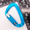 12KN Aluminum Rock Safety carabiner screw D Shape Locking carabiner dog Leash Hook outdoor camping hiking EN CE manufacture