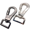 BT-684 High Quality Gun Color Gancho Perro Metal Screw Swivel Carabiner 20mm Snap Hook Dog Leash