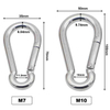 BT-245 Carabiner Safety Metal Carabine Snap Hook Mousqueton M5 Stainless Steel 304/316M Carabiner Spring Hook