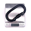 BT-2441 Metal Galvanized Oval Heavy Industry Safety Screw Hook Locking Big 25kn Self-locking Carabiner Black Metal Hook