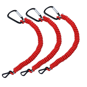 Cord 54 Inch 1371 Long Replace Break Away Boat Kill Switch Braid Retractable Tool Coil Lanyards Bungee Cord With Carabiner