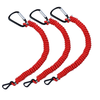Cord 54 Inch 1371 Long Replace Break Away Boat Kill Switch Braid Retractable Tool Coil Lanyards Bungee Cord With Carabiner