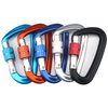 BT-L17 Black 12KN Aluminum Rock Climbing Safety Carabiner D Shape Locking Screw Carabiners