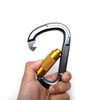 Outdoor 28kn Oxdized Aluminum 7075 Tension Automatic Locking D Shape Metal Tree Carabiners mosquetones de escalada de 25kn