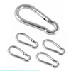 BT-245 Bulk Steel Carabiner Chrome Silver Carabiner Clip Galvanized 8*80mm Zinc Spring Clips Plated Karabiner Snap Hook