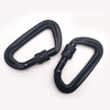 BT-A1301N 7075 Pet Black Carabiner Dog Leash Swivel Locking Clip Aluminum With Screw Black 12kn Carabiner