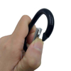 Factory Price Aluminum Carabiner O Ring Black Straight Snap Hook for Keychain/Backpack