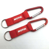 Promotional Terylene Webbing Aluminum D Shape Small Carabiner Clip Hook Carabiner Keychain Custom Logo Key Strap