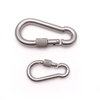 BT-245S M4~M12 304 Silver Stainless Steel Lock Ring Safety Outdoor Climbing Snap Hook Carabiner Spring Mousqueton