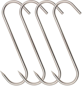 10inch10mm Heavy Duty Stainless Steel Butcher Hooks for Hanging Beef Meat Hook Suspension Hooks