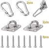 Stainless Steel Accessary Hammock Hooks Heavy Duty with Screw Bolts M8 1000 Lbs Capacity Use for Hammock Chairs