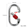 25 KN Customized Logo Outdoor Sports Steel Snap Hook Oval Type Rock Climbing Clips High Quality Swivel Carabiner