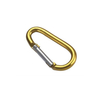 Factory Wholesale Yellow 8mm Aluminum Snap Hook Egg Shaped Carabiners for Keychain