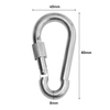 BT-245S Excellent Climbing Steel Carabiner Electric Galvanized Climbing 7mm With Screw Steel Spring Snap Hook Locking Carabiner