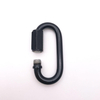 BT-508 Steel Economical Black Paint Metal Climbing Screw Carabiner Hook Black Quick Link