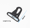 BT-Z025S Zinc Alloy 25mm Olecranon Clasp Matt Black Carabiner Hk Clip Swivel Snap Hook Hk Style