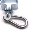 BT-2002 M10 Square Zinc Plated Collar Hook With Carabiner Rigging Hardware Durable Frame Steel Swing Clamp Hook