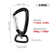 BT-1303TN Aluminum Tool Hook 4KN Fashion Swing Hook Automatic Locking Carabiner Snap Hook Dog Leash Swivel Carabiner