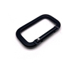 BT-A19 2 Inch Carabiner Black Sliver Rectangle Square Shaped Carabiner Small Unique Aluminum Hooks Rectangle Carabiner