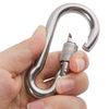BT-245S M4~M12 304 Silver Stainless Steel Lock Ring Safety Outdoor Climbing Snap Hook Carabiner Spring Mousqueton