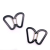 40mm 80mm Black Wire Gate Large Mini Aluminum Alloy Carabiner D Shape Black Clip Hook Keychain Carabiner