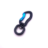 4KN Carabiner Spring Aluminum 7075 Dog Leash Swivel Carabiner Black Webbing Metal Swivel Eye Bolt Snap Hooks