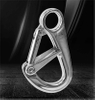 Stainless Steel 304/316 Metal Carabiner Safety Release Pressure Spring Rope Dual Lock Hook Spring Ring Clasps Double Safety Hook