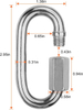 Heavy Duty Threaded Quick Chain Link for Tire Swing Camping Hammock Stainless Steel Oval Locking Carabine
