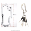 Premium Stainless Steel Multi-Function Snap Hook Keychain Carabiner & Quick Release