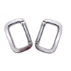 New Style 4.8mmx52mmx36mm Aluminum Alloy Carabiner Square Silver Black Clip Hook Carabiner Keychain Hook Clip