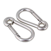 BT-2450S 8*80 Metal Safety Heavy Duty Stainless Steel 316 Spring Snap Clip Carabiner Hook With Screw Eyelet