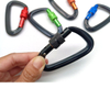 Factory Wholesale Locking Carabiner Climbing Carabiner D Shape Screw Gate Aluminum Carabiner Customized Color and logo 12KN