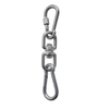 China Supplier Rigging Hardware Nickel Plated Stainless Steel Double Ended Eye Rotating Carabiner Hook Ceiling Hooks