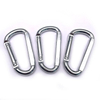 BT-244A Heavy Duty Custom Galvanized Safety Spring Silver Flat Quick Release Carabiner Snap Hook