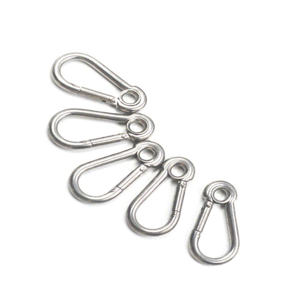 Metal Heavy Duty Clip Marine Hardware Rigging Connecter Snap Hook Carabiner With Eyelet Gancho De Escalada