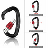 Heavy Duty D Shape Custom Carabiner Black Aluminum Carabiner 25kn Swivel Rated Carabiners Locking