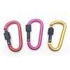 BT-A10 8CM Promotion 8mm Keychain Custom Aluminum 6061 Colorful D Shape Screw Keychain Snap HooK Aluminium Alloy Carabiner