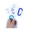 5x50 Aluminum Springs Flat Design Aluminum 6061Climbing Clip Aluminum Snap Hook Colorful Keychain