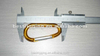 Factory Wholesale Yellow 8mm Aluminum Snap Hook Egg Shaped Carabiners for Keychain